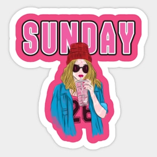 Sunday Girl Sticker